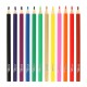 Creioane colorate Strigo Jumbo, triunghiulare, cu ascutitoare, 12 culori SSC353