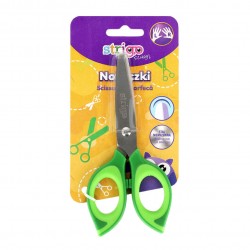 Foarfeca scolara Strigo, varf rotunjit, otel inoxidabil, grip cauciucat, verde/roz, SSC372/373 D12 Foarfeca scolara Strigo, varf rotunjit, otel inoxidabil, grip cauciucat, verde/roz, SSC372/373 D12