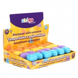 Ascutitoare Strigo, un orificiu, cu recipient 4 culori SSC390 Ascutitoare Strigo, un orificiu, cu recipient 4 culori SSC390