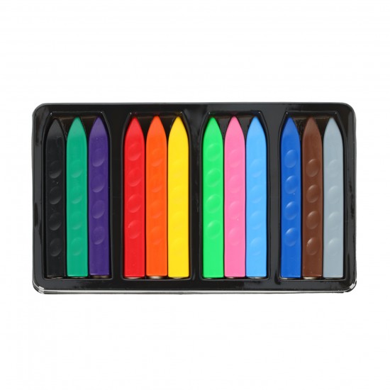 Creioane colorate Strigo triunghiulare, plastic, 12 culori SSC399