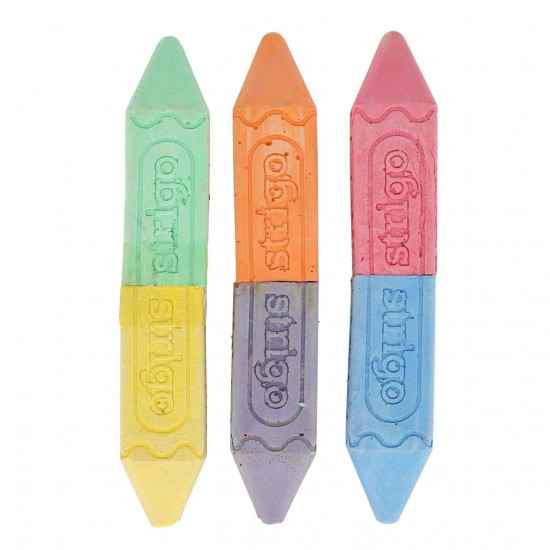Creta Strigo JUMBO dubla, 6 culori, 3 bucati SSC412