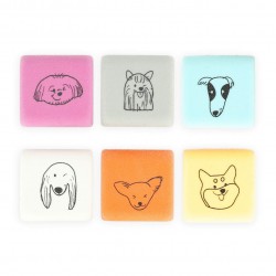 Gumă de șters Strigo, forma cub, poze catei,  SSC416 Gumă de șters Strigo, forma cub, poze catei,  SSC416