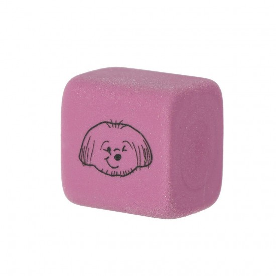 Gumă de șters Strigo, forma cub, poze catei,  SSC416