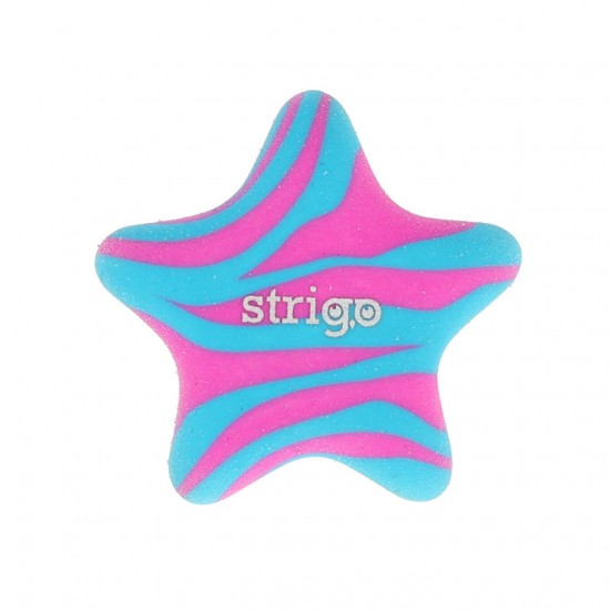Gumă de șters Strigo bicolora, forma stea, 4 culori  SSC418