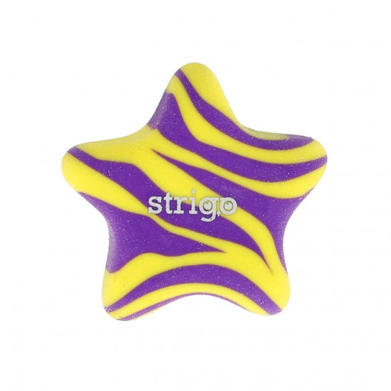 Gumă de șters Strigo bicolora, forma stea, 4 culori  SSC418