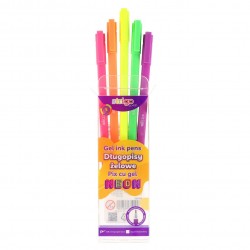 Pix cu gel Strigo in 5 culori neon SSC423 Pix cu gel Strigo in 5 culori neon SSC423
