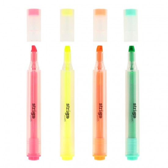 Evidentiator Strigo cu varf special, 3 in 1, 4 culori SSC437