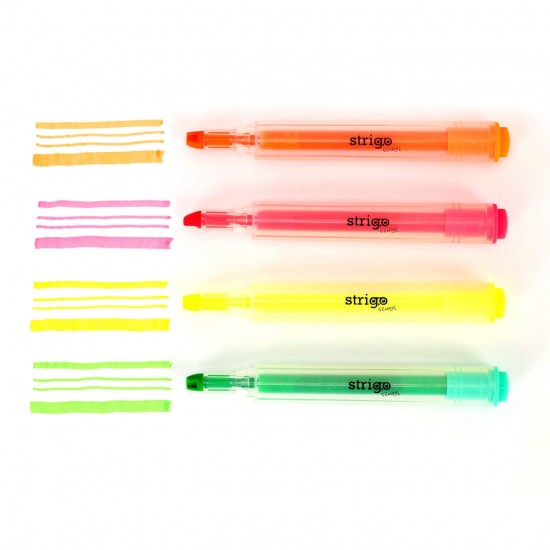 Evidentiator Strigo cu varf special, 3 in 1, 4 culori SSC437