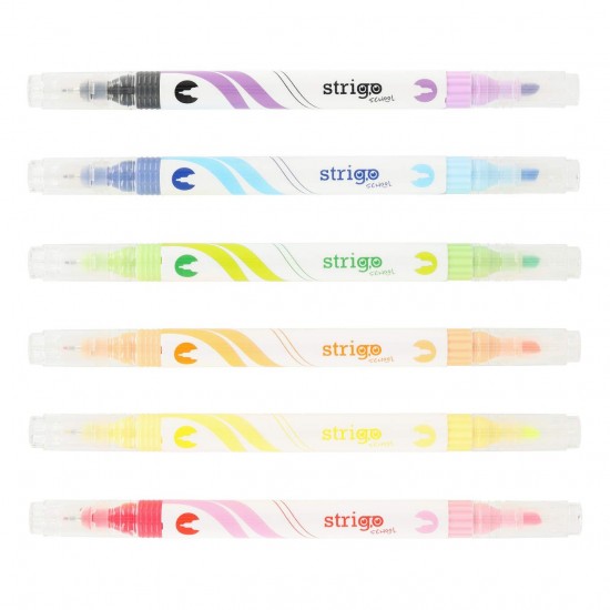 Evidentiator si liner Strigo 2 in 1, 12 culori, SSC443