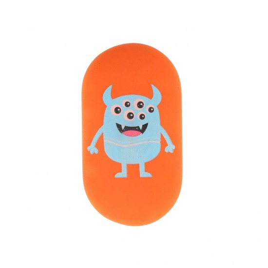 Guma de sters Strigo Ovala cu print 4 modele Monster SSC444