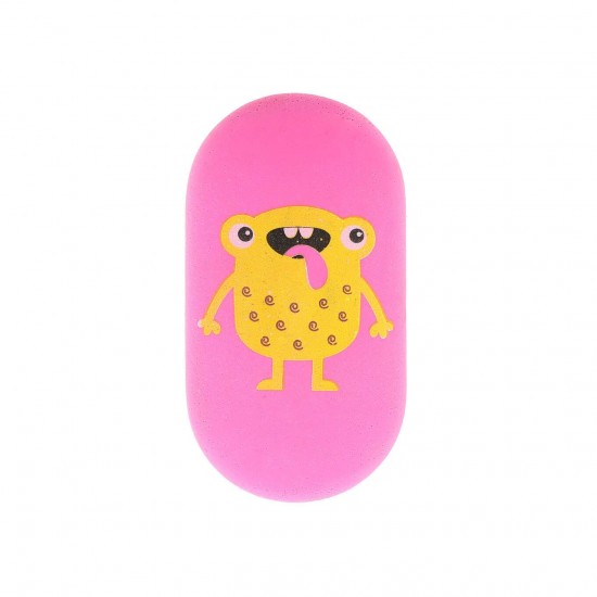 Guma de sters Strigo Ovala cu print 4 modele Monster SSC444