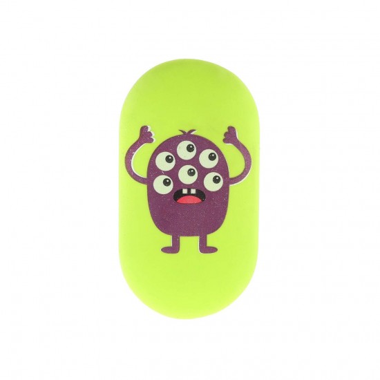Guma de sters Strigo Ovala cu print 4 modele Monster SSC444