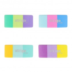 Gumă de șters Strigo, 4 culori, SSC445 Gumă de șters Strigo, 4 culori, SSC445