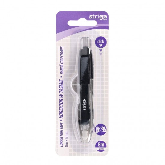 Banda corectoare Strigo Pix cu mecanism, 5mm x 8m, SSC446/447 D12 Banda corectoare Strigo Pix cu mecanism, 5mm x 8m, SSC446/447 D12