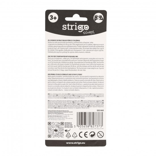 Stilou Strigo cerneala cu stergere + 2 rezerve + dispozitiv curatare, in blister, Gradient SSC468 Stilou Strigo cerneala cu stergere + 2 rezerve + dispozitiv curatare, in blister, Gradient SSC468