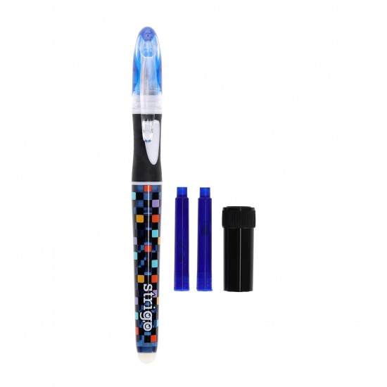 Stilou Strigo cerneala cu stergere + 2 rezerve + dispozitiv curatare, in blister, Pixel SSC470 Stilou Strigo cerneala cu stergere + 2 rezerve + dispozitiv curatare, in blister, Pixel SSC470