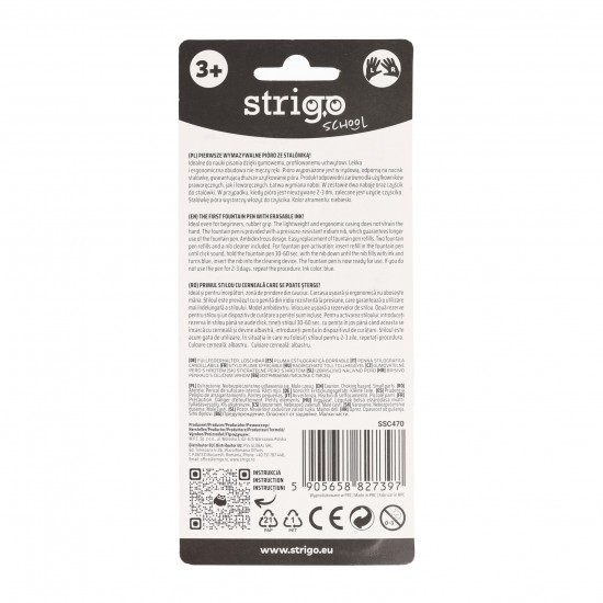 Stilou Strigo cerneala cu stergere + 2 rezerve + dispozitiv curatare, in blister, Pixel SSC470 Stilou Strigo cerneala cu stergere + 2 rezerve + dispozitiv curatare, in blister, Pixel SSC470