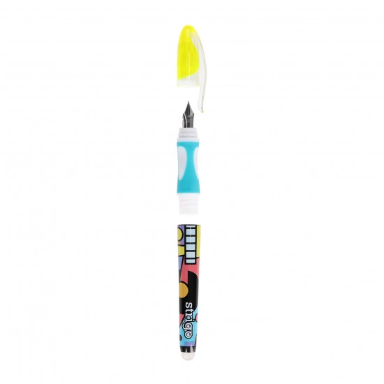 Stilou Strigo cerneala cu stergere + 2 rezerve + dispozitiv curatare, in blister, Pop Art SSC471 Stilou Strigo cerneala cu stergere + 2 rezerve + dispozitiv curatare, in blister, Pop Art SSC471