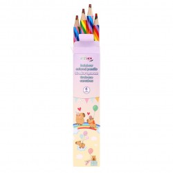 Set 4 creioane Strigo Rainbow multicolor, Seria Capybara, SSC499 Set 4 creioane Strigo Rainbow multicolor, Seria Capybara, SSC499