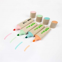 Set 4 textmarkere Pastel Strigo, Seria Capybara SSC503 Set 4 textmarkere Pastel Strigo, Seria Capybara SSC503