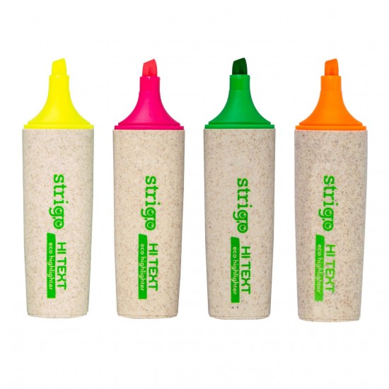 Set 4 textmarkere Neon Strigo, Seria Capybara SSC504