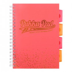 Caiet cu spirala si separatoare Pukka Pad Project Book Blush matematica B5 coral 3002-BLS(SQ) Caiet cu spirala si separatoare Pukka Pad Project Book Blush matematica B5 coral 3002-BLS(SQ)