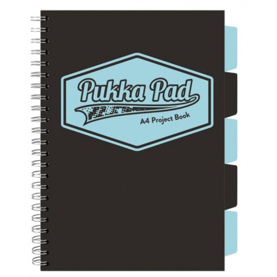 Caiet cu spirala si separatoare Pukka Pad Project Book, format A4, matematica, hartie 80g, 3098(BK)-WPC Caiet cu spirala si separatoare Pukka Pad Project Book, format A4, matematica, hartie 80g, 3098(BK)-WPC