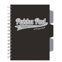 Caiet cu spirala si separatoare Pukka Pad Project Book, format A5, matematica, hartie 80g, 3099(BK)-WPC Caiet cu spirala si separatoare Pukka Pad Project Book, format A5, matematica, hartie 80g, 3099(BK)-WPC