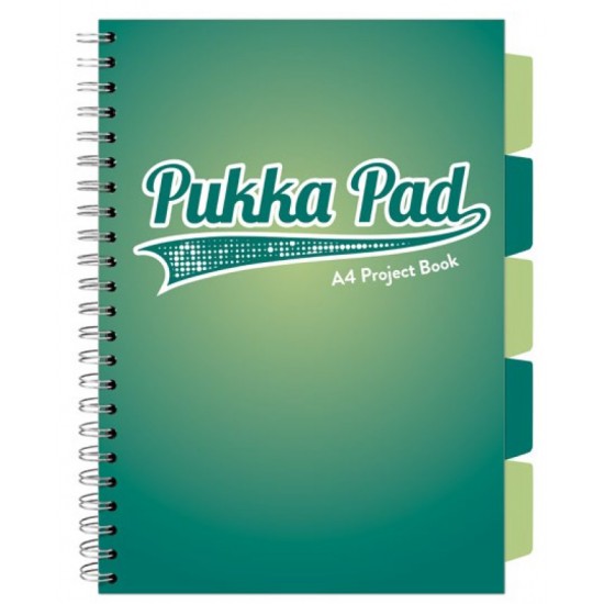 Caiet cu spirala si separatoare Pukka Pad Project Book, format A4, matematica, hartie 80g, 3104(DL)-WPC Caiet cu spirala si separatoare Pukka Pad Project Book, format A4, matematica, hartie 80g, 3104(DL)-WPC