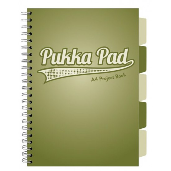 Caiet cu spirala si separatoare Pukka Pad Project Book, format A4, matematica, hartie 80g, 3106(OE)-WPC Caiet cu spirala si separatoare Pukka Pad Project Book, format A4, matematica, hartie 80g, 3106(OE)-WPC