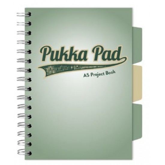 Caiet cu spirala si separatoare Pukka Pad Project Book, format A5, matematica, hartie 80g, 3114(SE)-WPC Caiet cu spirala si separatoare Pukka Pad Project Book, format A5, matematica, hartie 80g, 3114(SE)-WPC
