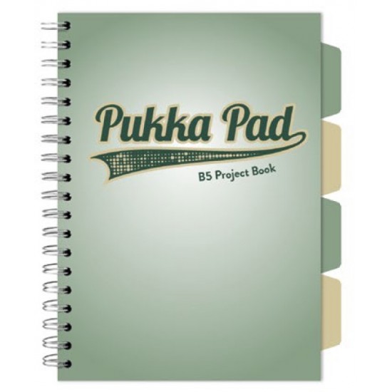 Caiet cu spirala si separatoare Pukka Pad Project Book, format B5, matematica, hartie 80g, 200 pagini 3115(SE)-WPC Caiet cu spirala si separatoare Pukka Pad Project Book, format B5, matematica, hartie 80g, 200 pagini 3115(SE)-WPC