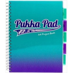 Caiet cu spirala si separatoare Pukka Project Book Fusion A4 albastru marin 8409-FUS Caiet cu spirala si separatoare Pukka Project Book Fusion A4 albastru marin 8409-FUS