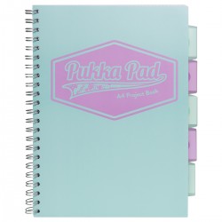 Caiet cu spirala si separatoare Pukka Project Book Pastel A4 Menta 8630S(TL)-PST Caiet cu spirala si separatoare Pukka Project Book Pastel A4 Menta 8630S(TL)-PST