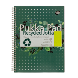 Caiet cu spirala Pukka Pad Jotta Recycled, A4 dictando, 110 pagini, cu 4 perforatii pentru biblioraft RCA4/110-3 Caiet cu spirala Pukka Pad Jotta Recycled, A4 dictando, 110 pagini, cu 4 perforatii pentru biblioraft RCA4/110-3