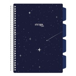 Caiet cu spirala si separatoare, STRIGO PADS Project Book SKY,  A4, Matematica, PADS005 Caiet cu spirala si separatoare, STRIGO PADS Project Book SKY,  A4, Matematica, PADS005