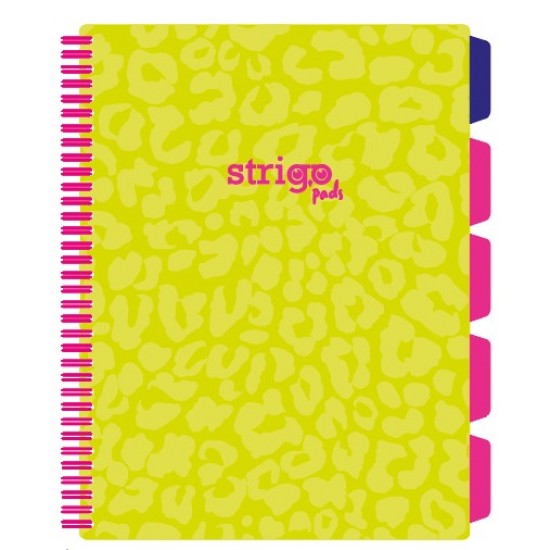 Caiet cu spirala si separatoare, STRIGO PADS Project Book Neon A4, Matematica, PADS010 Caiet cu spirala si separatoare, STRIGO PADS Project Book Neon A4, Matematica, PADS010