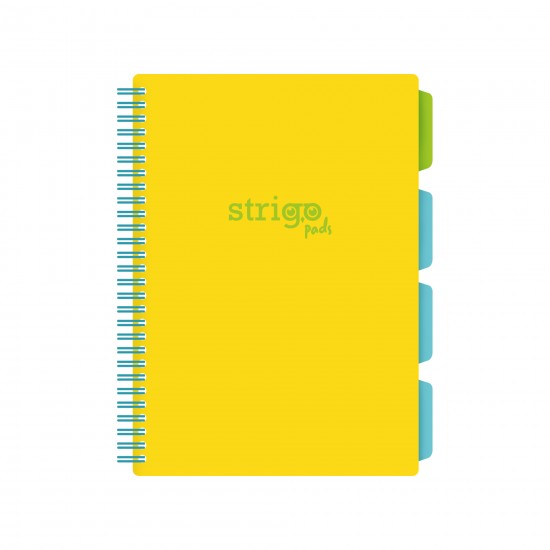 Caiet cu spirala si separatoare, STRIGO PADS Project Book Neon B5, Matematica, PADS014