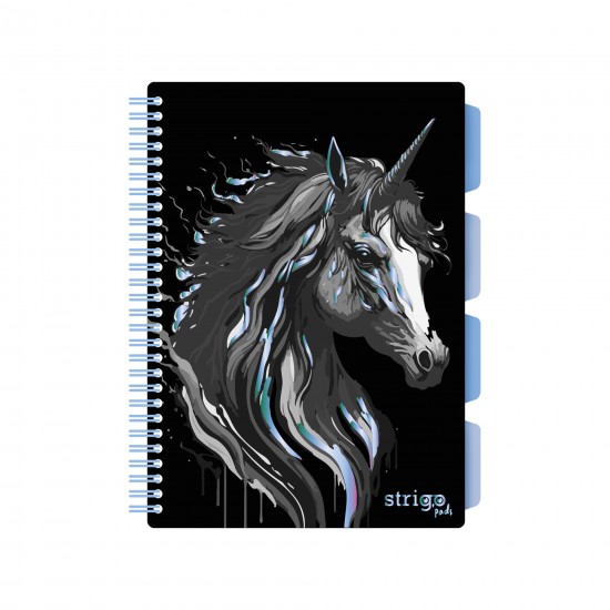 Caiet cu spirala si separatoare, STRIGO PADS Project Book UNICORN, B5, Matematica, PADS022 Caiet cu spirala si separatoare, STRIGO PADS Project Book UNICORN, B5, Matematica, PADS022