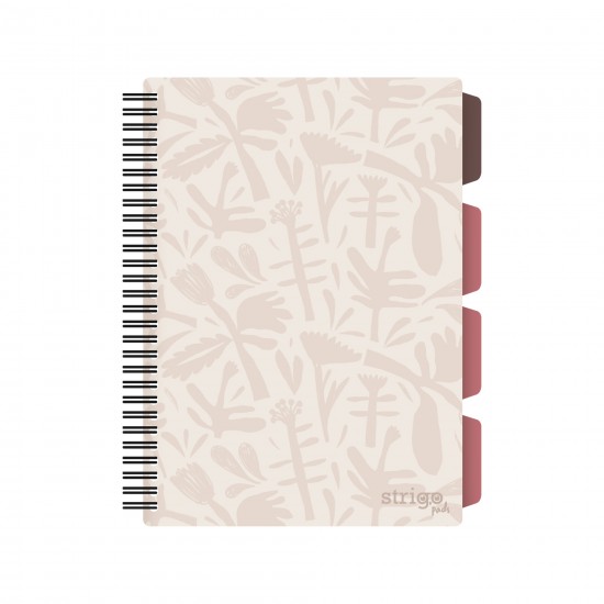 Caiet cu spirala si separatoare, STRIGO PADS Project Book Floral B5, Matematica, PADS047 Caiet cu spirala si separatoare, STRIGO PADS Project Book Floral B5, Matematica, PADS047