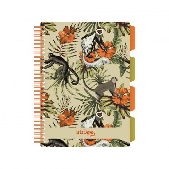 Caiet cu spirala si separatoare, STRIGO PADS Project Book TROPICAL, B5, Matematica, PADS065 Caiet cu spirala si separatoare, STRIGO PADS Project Book TROPICAL, B5, Matematica, PADS065
