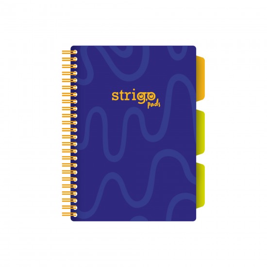 Caiet cu spirala si separatoare, STRIGO PADS Project Book Neon, A5, Dictando, PADS087