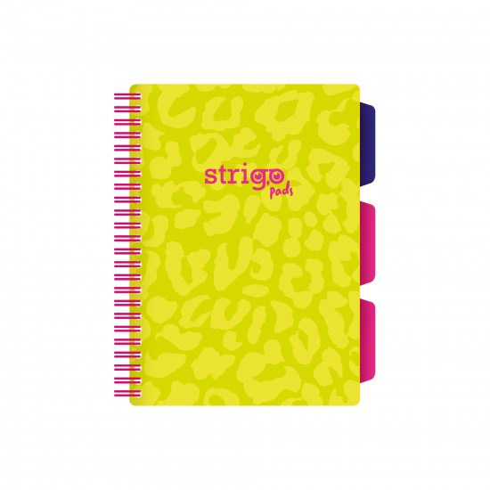 Caiet cu spirala si separatoare, STRIGO PADS Project Book Neon, A5, Dictando, PADS088 Caiet cu spirala si separatoare, STRIGO PADS Project Book Neon, A5, Dictando, PADS088