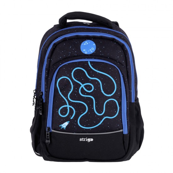 Ghiozdan Strigo Misty+ Black Cosmos PL006, 24L, 39X27X18cm