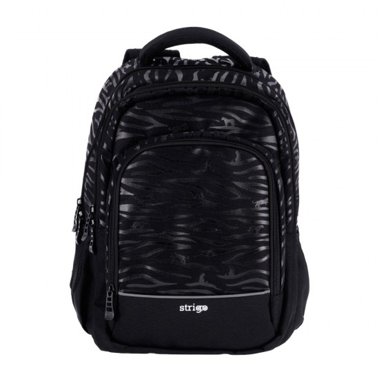 Ghiozdan Strigo Misty+ Black Tiger PL010, 24L, 39X27X18cm