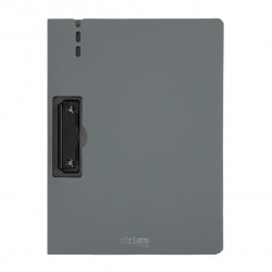 Clipboard Strigo vertical A4 cu clip metalic lateral, suport stilou, gri SF059 Clipboard Strigo vertical A4 cu clip metalic lateral, suport stilou, gri SF059