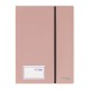 Mapa Strigo, PP, A4, cu elastic, 20 folii protectie roz deschis SF088