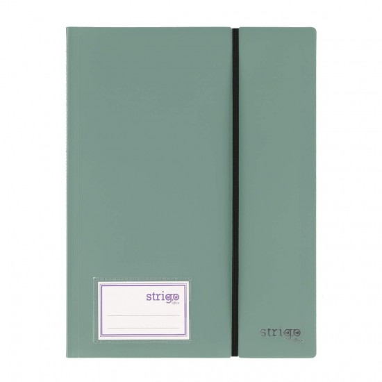 Mapa Strigo, PP, A4, cu elastic, 20 folii protectie, verde deschis SF089 Mapa Strigo, PP, A4, cu elastic, 20 folii protectie, verde deschis SF089
