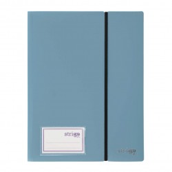 Mapa Strigo, PP, A4, cu elastic, 30 folii protectie, gri-albastru SF091 Mapa Strigo, PP, A4, cu elastic, 30 folii protectie, gri-albastru SF091