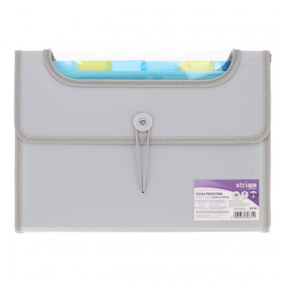 Mapa Strigo Plastic Extensibil A4, 6 Compartimente, gri SF101 Mapa Strigo Plastic Extensibil A4, 6 Compartimente, gri SF101